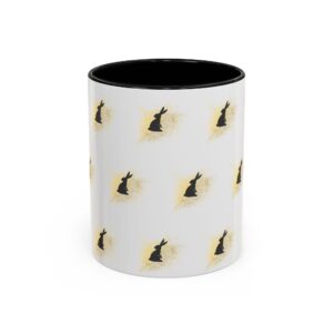 the signal mug — gold-dusted rabbit relic for morning ritual