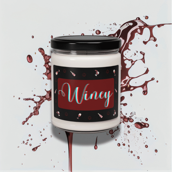 Winey Self ExpresScents™ candle in black glass with sarcastic label
