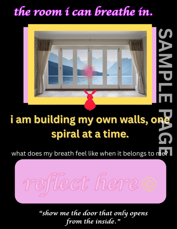 Sample Ritual Reset Template page from Sanctuary I self-healing worksheet set