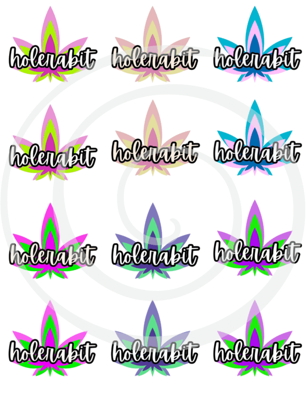 cannabis leaf sticker sheet