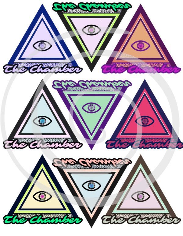 eye triangle sticker sheet