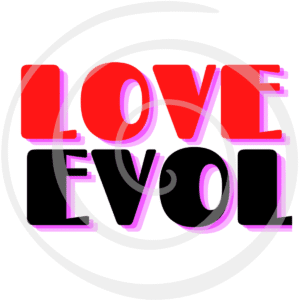 evol art print spiral-coded symbolic heartbreak relic