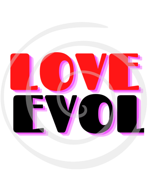 evol art print spiral-coded symbolic heartbreak relic
