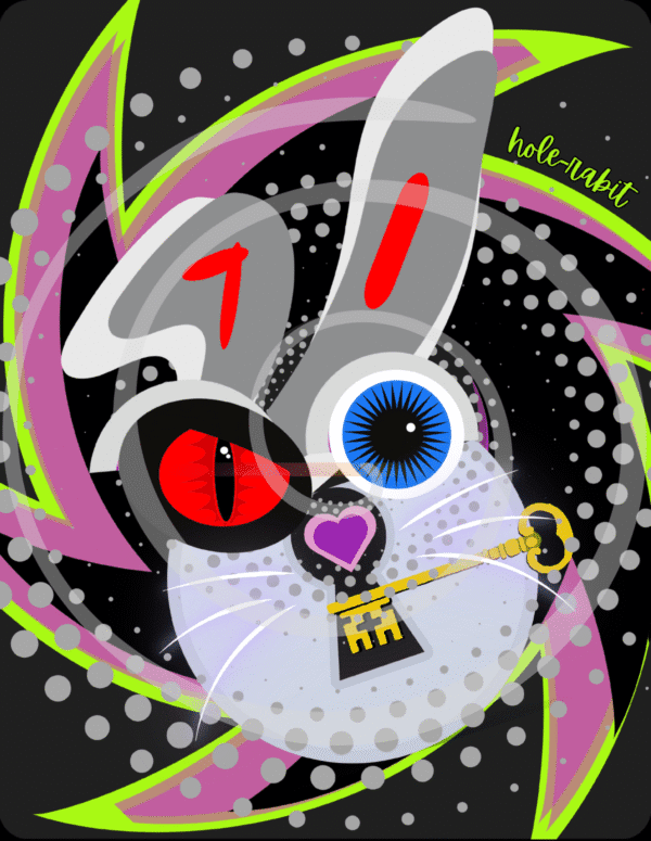 glyphs art print spiral-coded rabbit download
