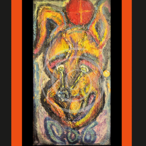 god dog transformation art print sacred spiral relic