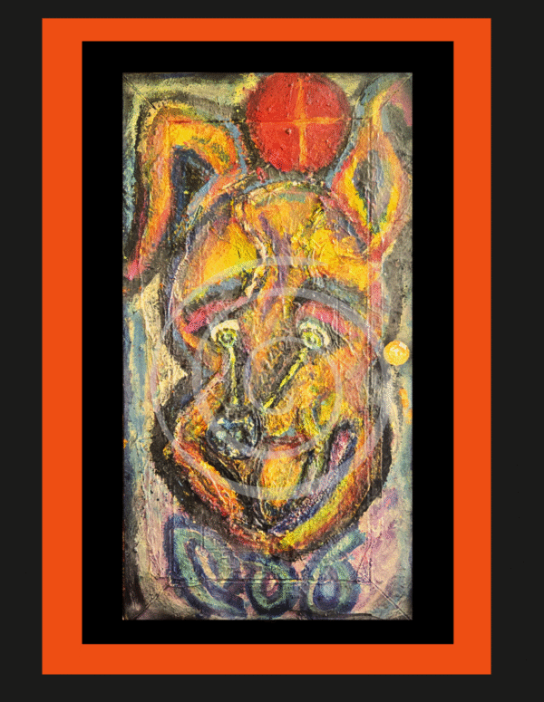 god dog transformation art print sacred spiral relic
