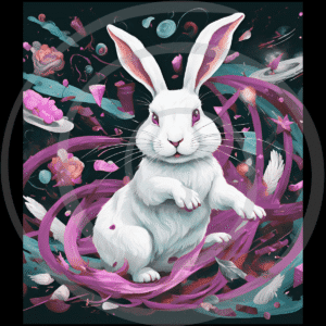 rabit realm art print surreal spiral symbolic download