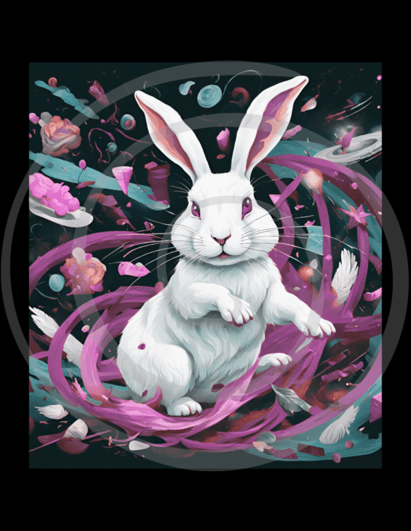 rabit realm art print surreal spiral symbolic download