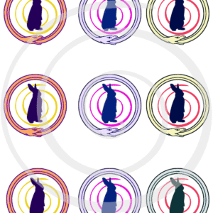 ouroboros rabbit sticker sheet