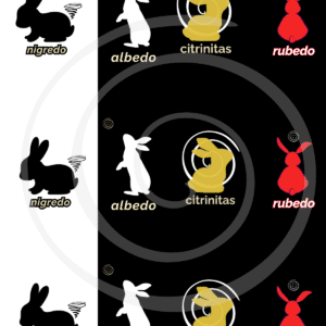 alchemical rabbit sticker sheet