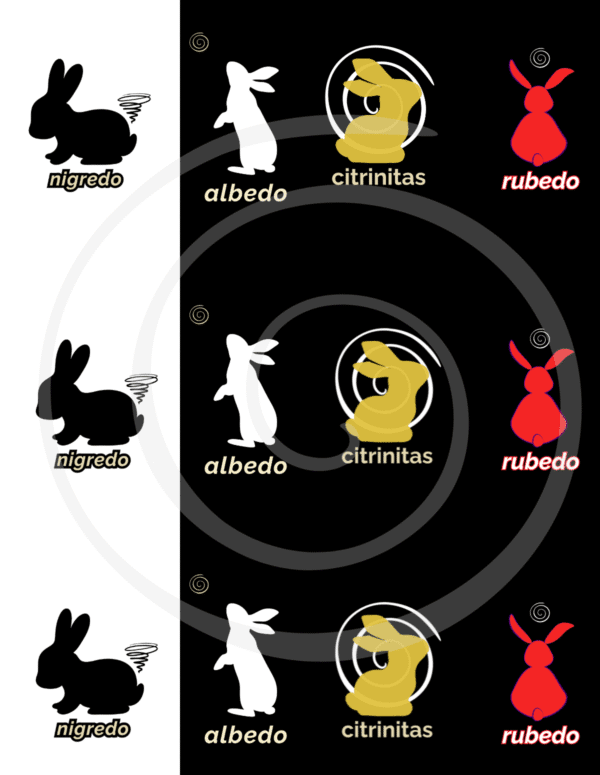 alchemical rabbit sticker sheet