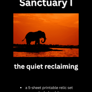 Printable self-healing worksheet set titled Sanctuary I from Holerabit's transformation store